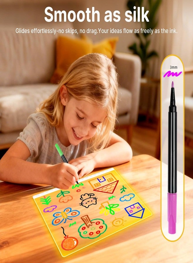EKSPRINT 12-Color Markers for LED Note Board with Colors-Color Dry Erase Markers Compatible with Light Up Drawing Board and Led Message Boards, Good Gift for Kids/Girls/Teens - Image 4